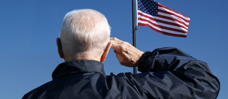 View,Of,A,Veteran,Saluting,The,Flag,Of,The,United