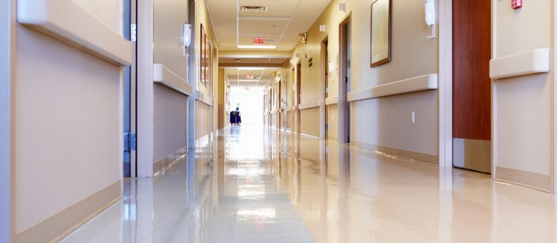 Empty,Corridor,In,Modern,Hospital
